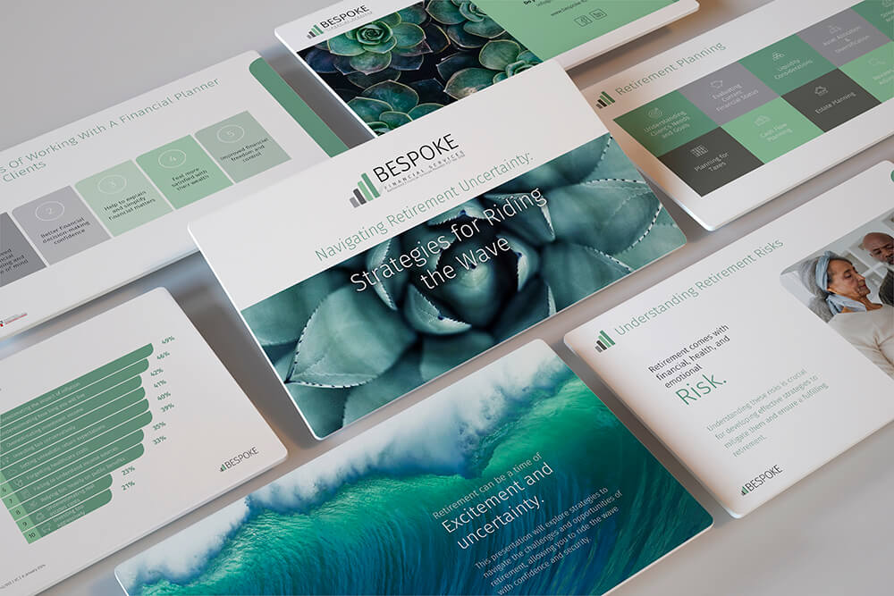 Bespoke Financial Services seminar - PowerPoint presentation design
