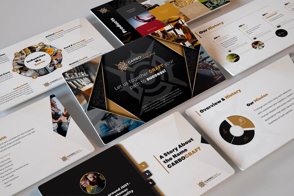 CarboCraft company profile - PowerPoint presentation design