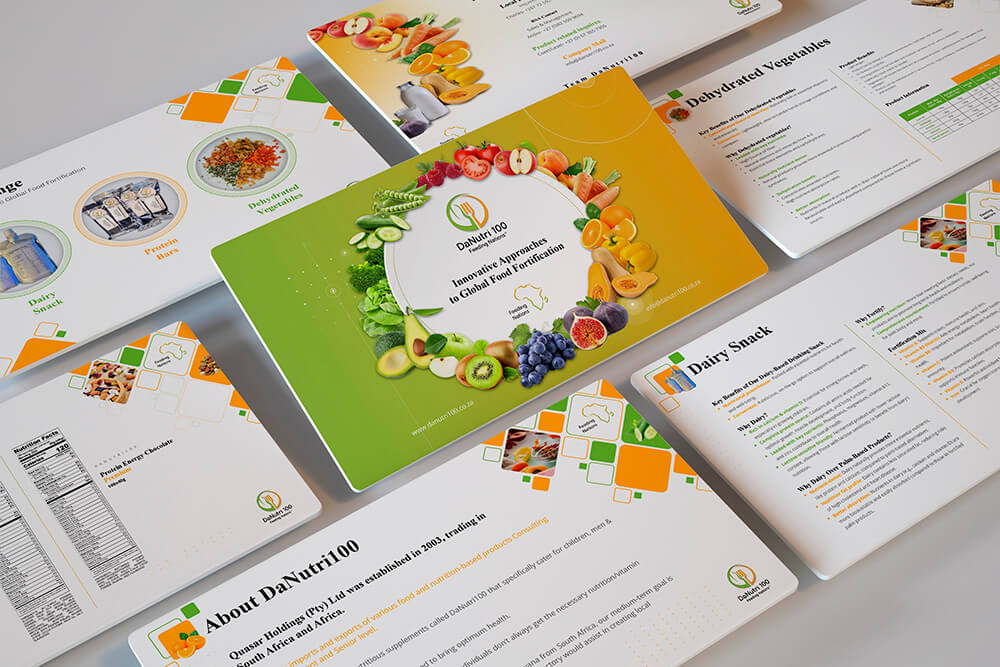 DaNutri100 product presentation - PowerPoint presentation design