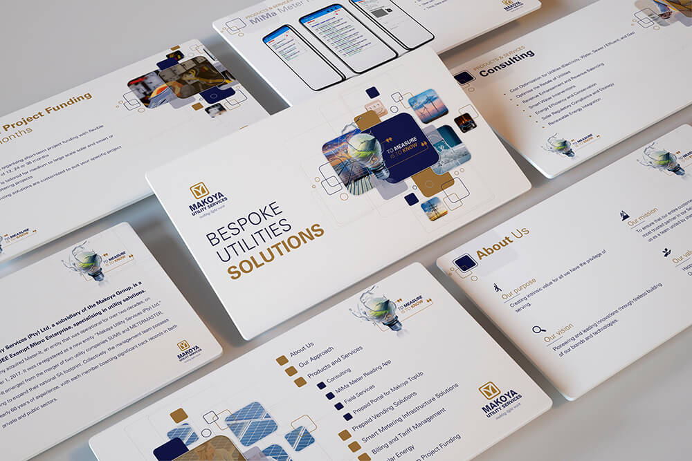 Makoya Utility Services company profile - PowerPoint presentation design