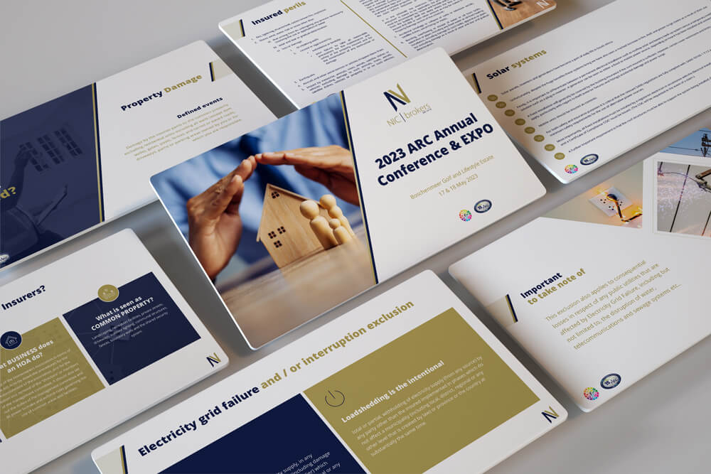 NIC Brokers annual conference - PowerPoint presentation design